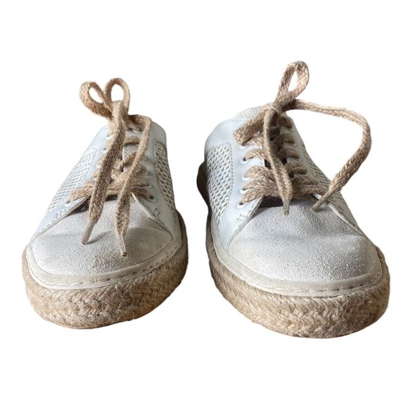 Dolce Vita Sneakers Size 8.5 Lian Lace-Up Slip-On Espadrille Platform Leather - Picture 8 of 12